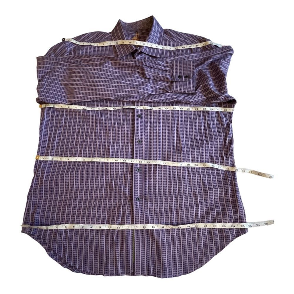 Robert Graham Men’s Purple Button Up long sleeve Dress Shirt Size 2XL - Picture 13 of 16